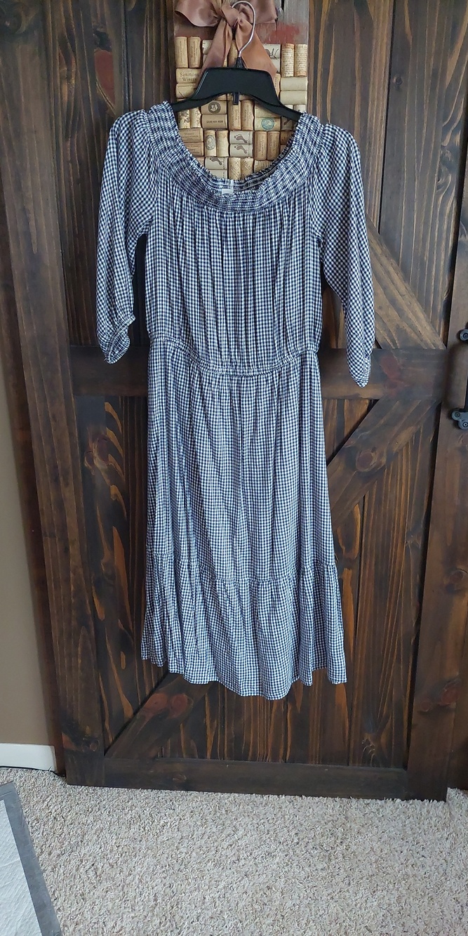 Old Navy Classic Blue Gingham Midi Dress - Women's Size Medium